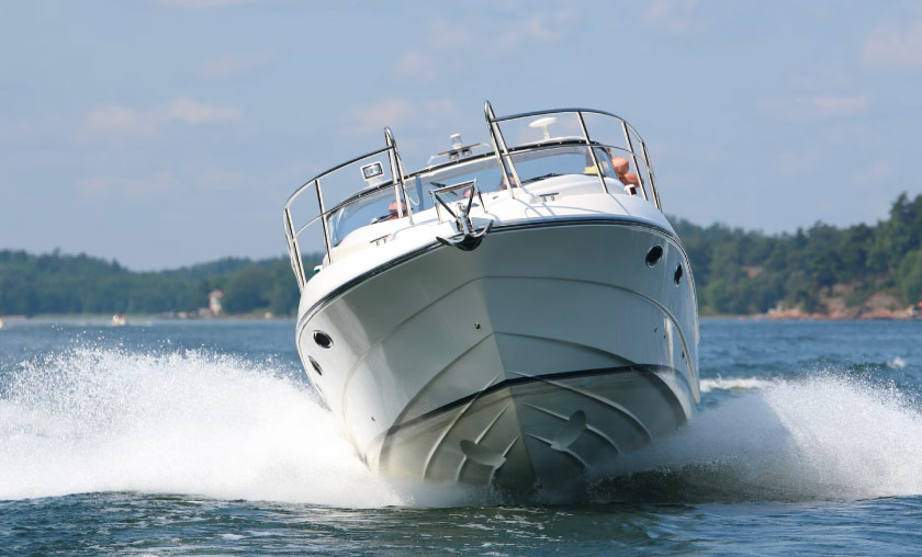 Boat on open water